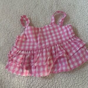 Janie and Jack Pink Gingham Top